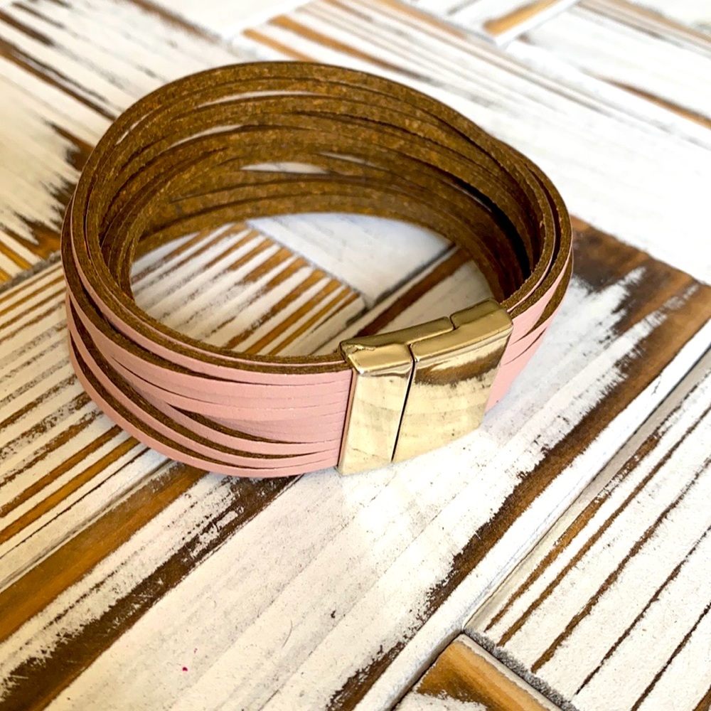 Blush Cuff Bracelet (vegan leather) - NWT - Picture 2 of 2